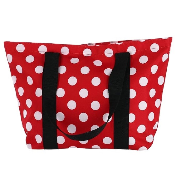 Disney Minnie Mouse Polka Dot Canvas Tote Bag, NWT. - Picture 3 of 5